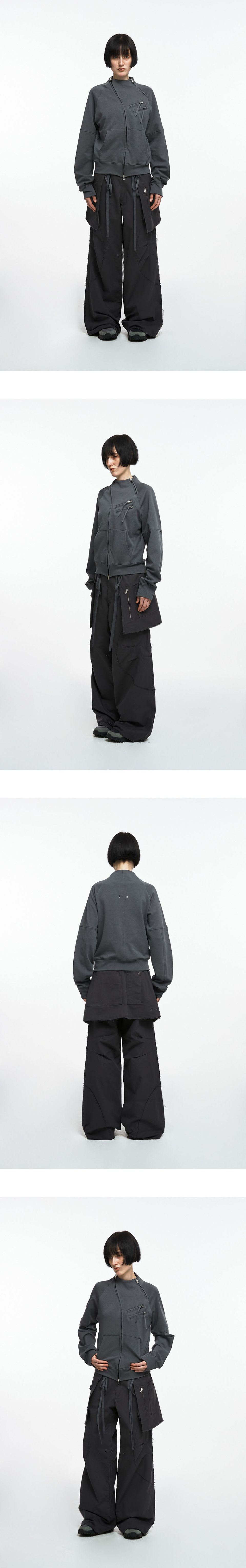 MUSINSA公式 | NACHE ZIP DETAIL TRACK JERSEY CHARCOAL