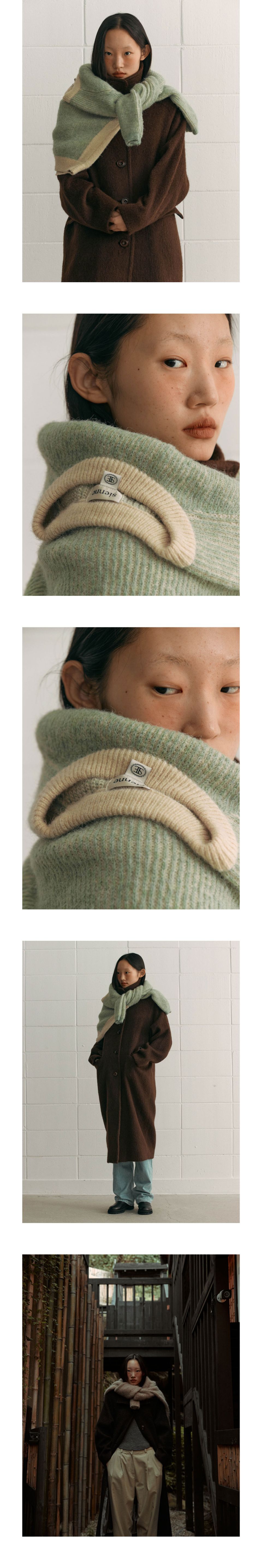 MUSINSA公式 | SIENNE Alpaca Stitch Coat (Brown)