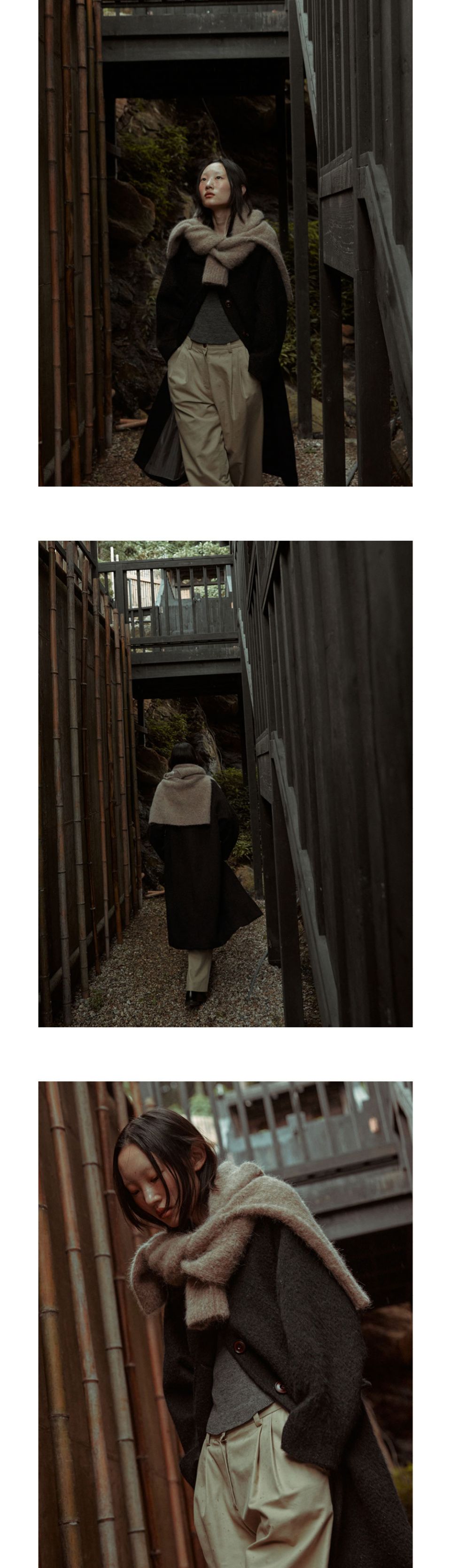 MUSINSA公式 | SIENNE Alpaca Stitch Coat (Brown)