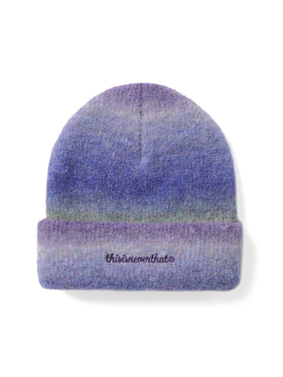 thisisneverthat ビーニー ニット帽 紫 韓国 thisisneverthatロゴ