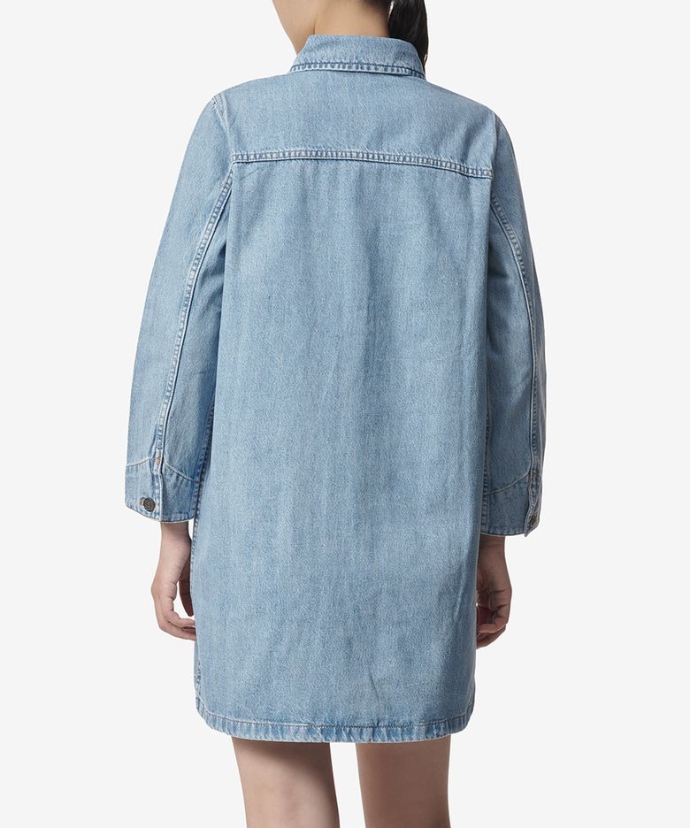 white christmas dresses A.P.C.】Aurelia Dress Indigo Denim Robe – Blue Beach Denim main image 0