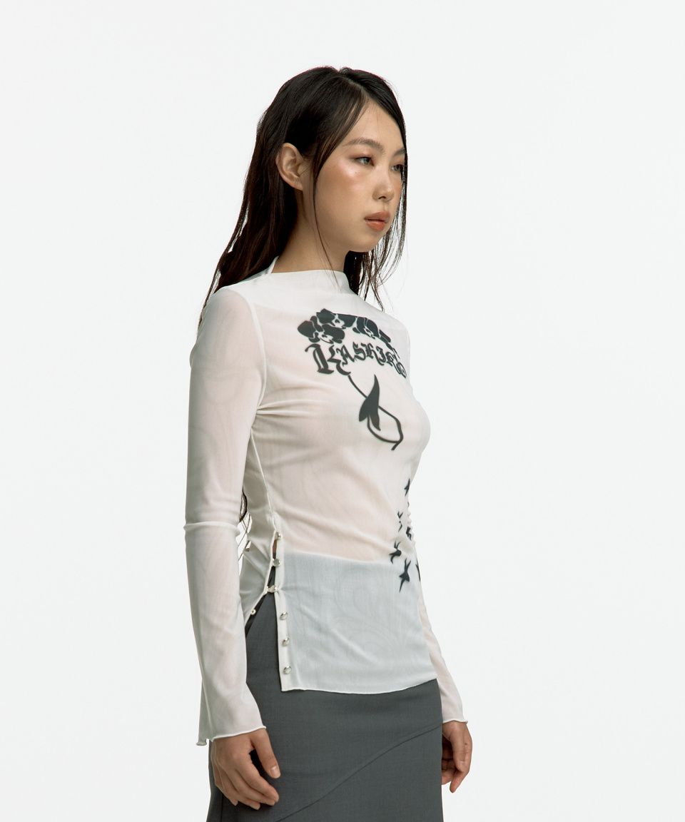 Kashiko トップス MUSINSA公式 | KASHIKO Oriental Mesh top