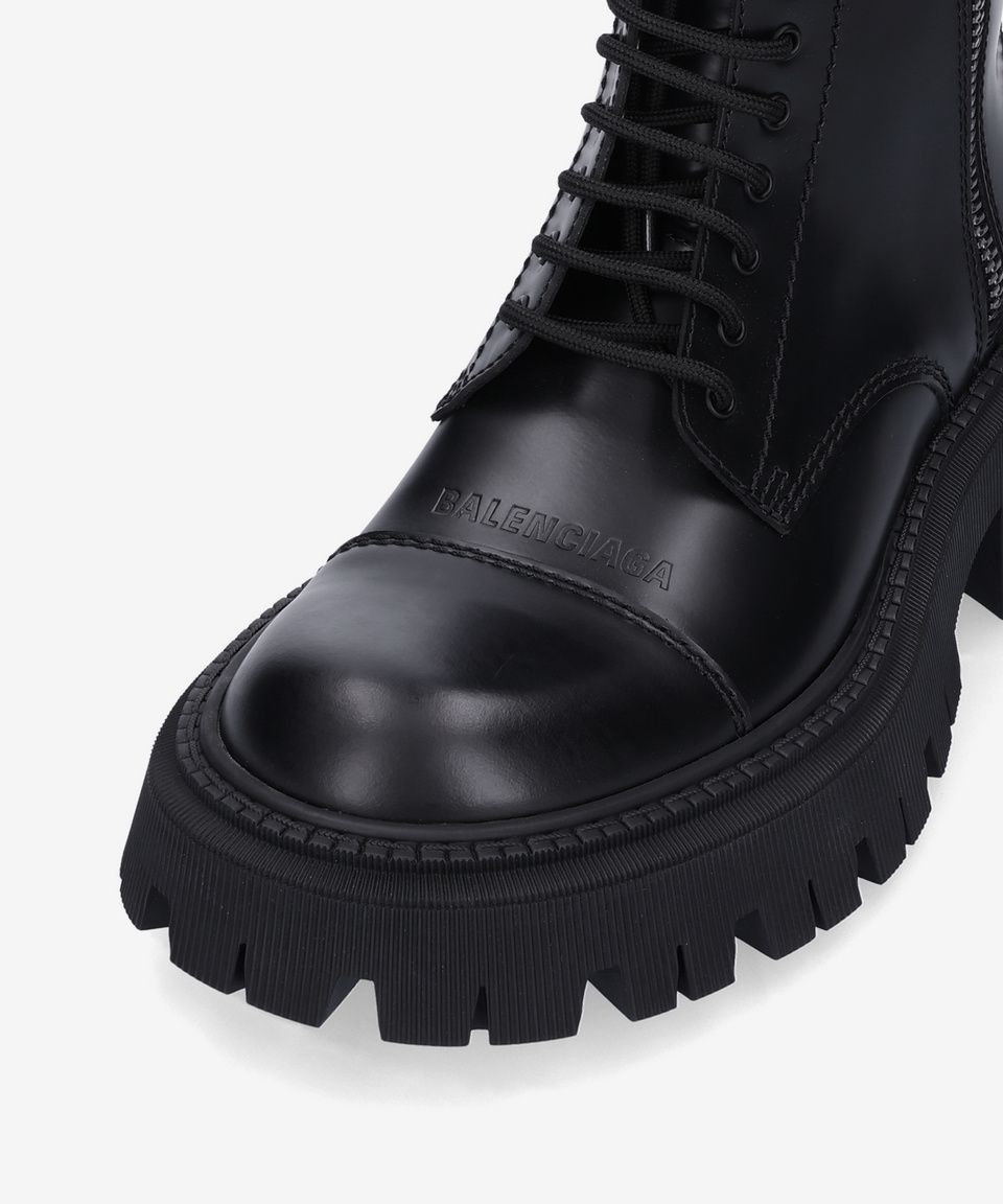 MUSINSA公式 | BALENCIAGA Tractor Lace Up Zip Boots - Black