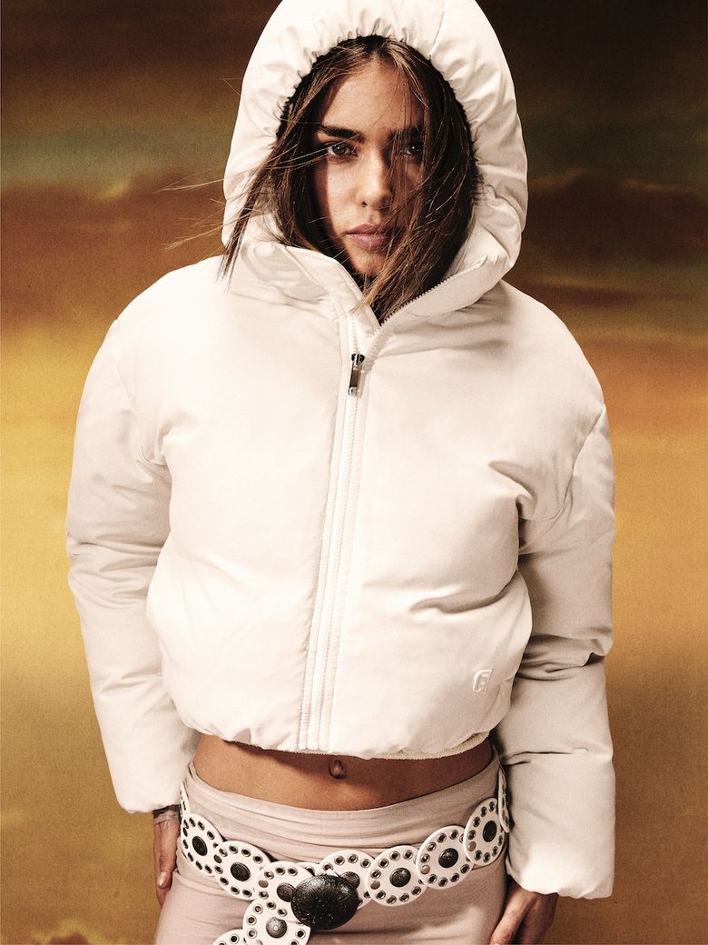 MUSINSA | GLOWNY BOUNDERLESS DOWN PUFFER JACKET (IVORY)