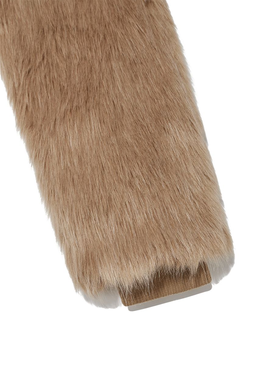 MUSINSA公式 | GLOWNY LIVAN FUR JACKET (CAMEL)