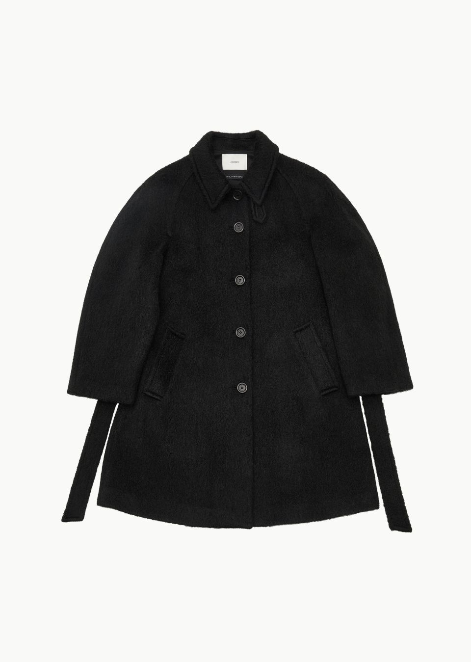 AMOMENTO ALPACA RAGLAN COAT アモーメント AMOMENTO: Brown Fuzzy Raglan Coat | 157Moments