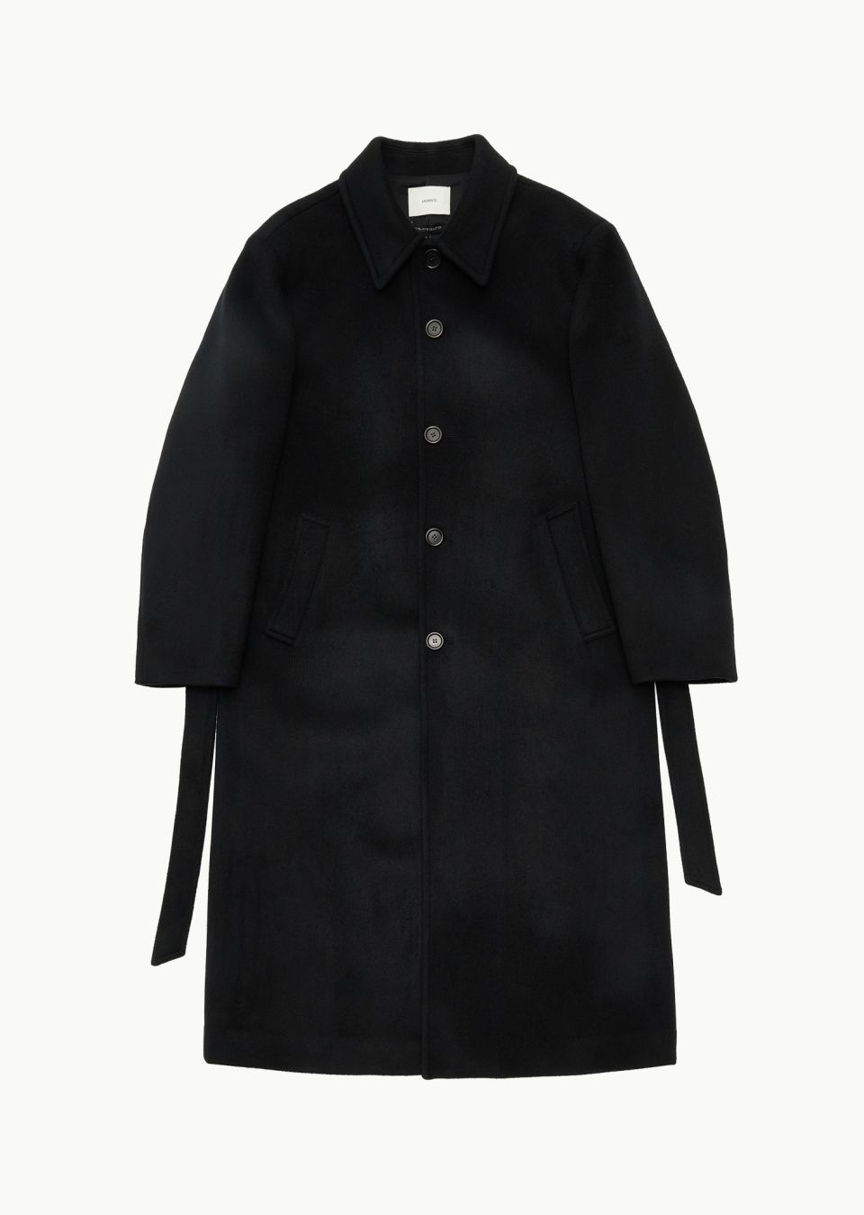 MUSINSA公式 | AMOMENTO SINGLE BREASTED LONG COAT (2COLORS)