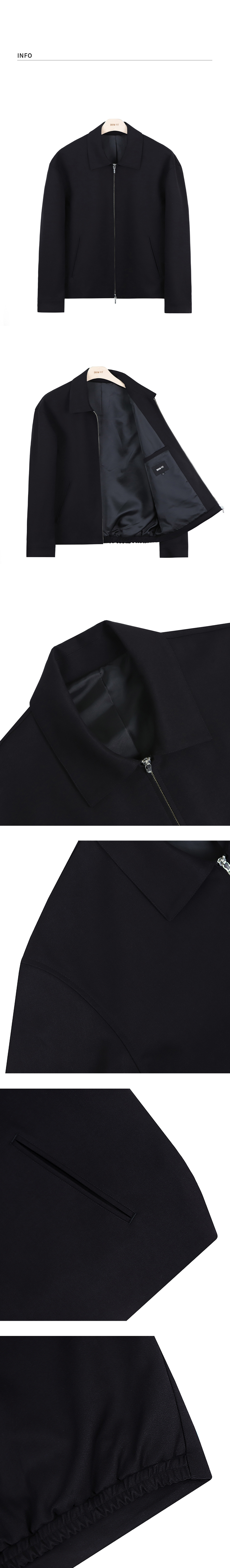 MUSINSA | DRAW FIT Dove Wool Blouson Jacket [BLACK]