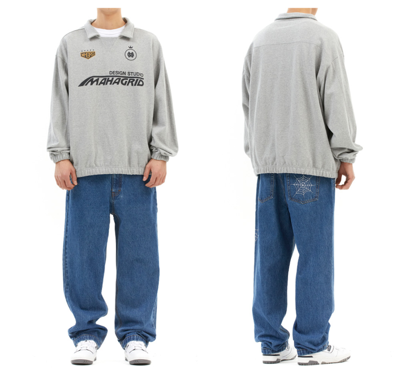 BANDEL ジャガードリブモックシャツ M ライトグレー BANDEL ジャガードリブモックシャツ M ライトグレー BANDEL ジャガード