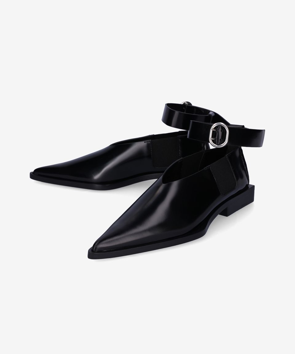 MUSINSA公式 | JIL SANDER レザー ポインテッド フラット シューズ