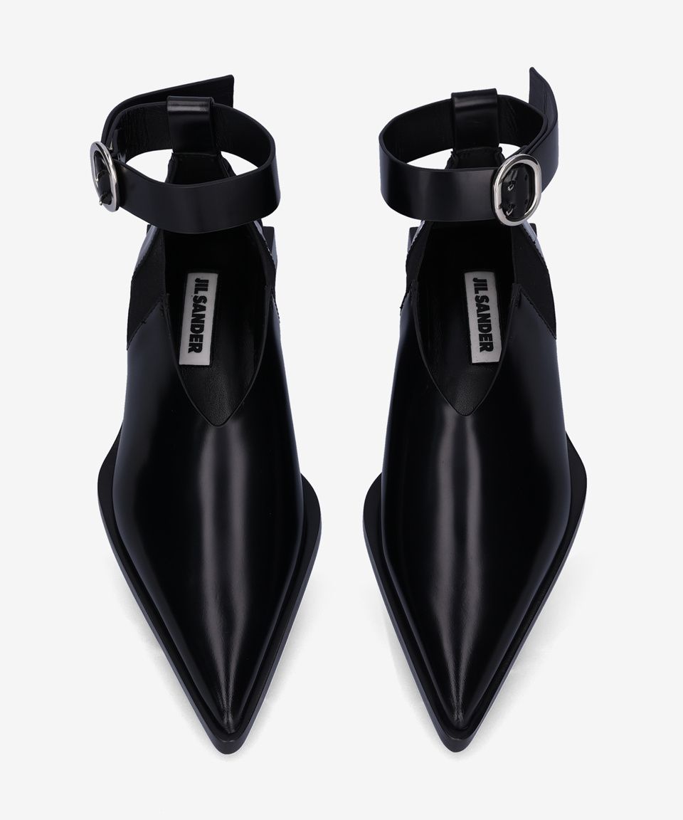 MUSINSA公式 | JIL SANDER レザー ポインテッド フラット シューズ