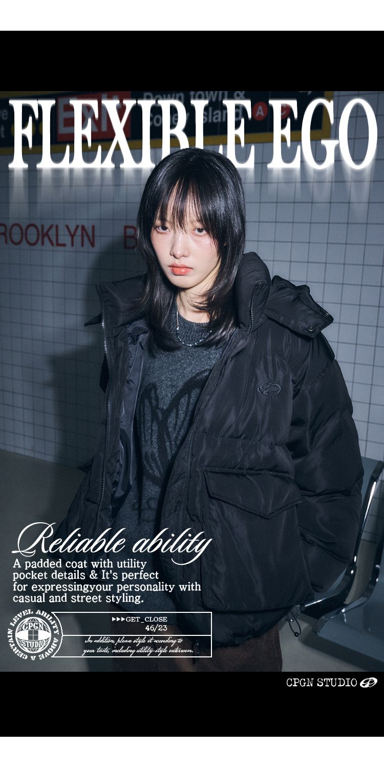 MUSINSA | CPGN STUDIO Restriction Pigment Snap Hoodie Smoke Black