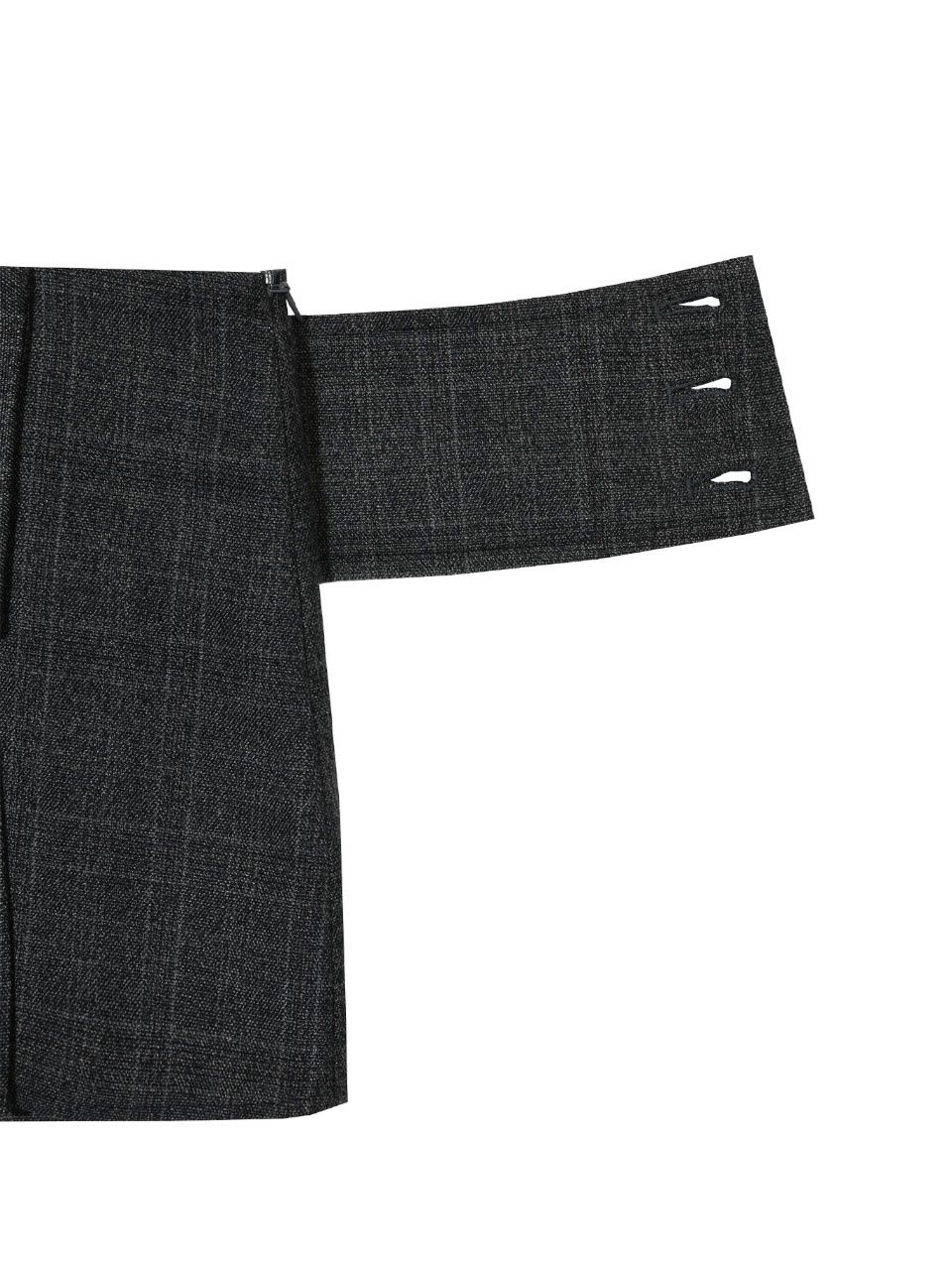 보헤미안 서울(BOHEMSEO) PLEATED WRAP SKIRT, DEEP GRAY