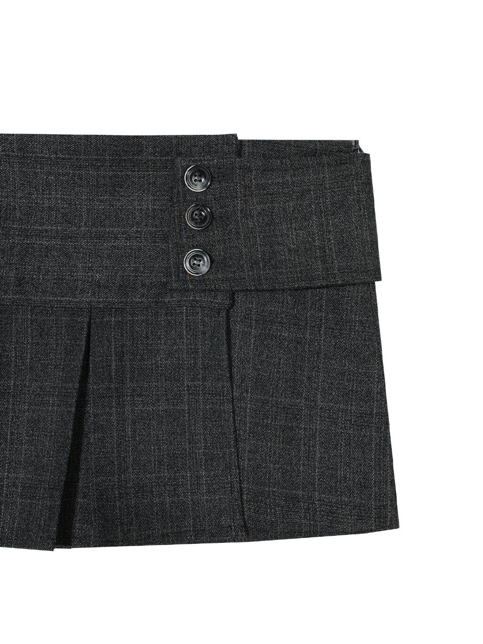 【 BOHEMSEO 】pleated wrap skirt BOHEMSEO] COTTON PLEATED WRAP SKIRT, KHAKI BROWN - コクモト