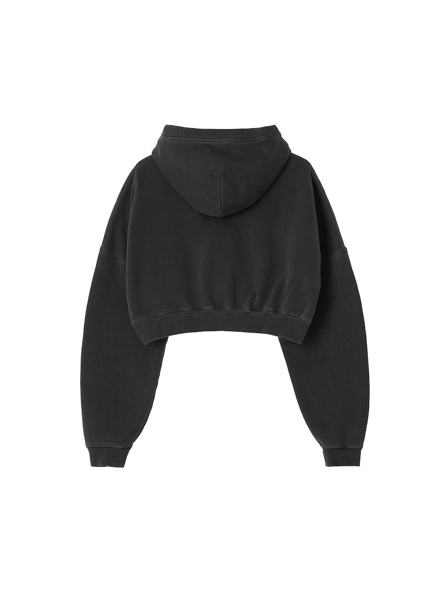 MUSINSA | GLOWNY G CLASSIC WASHED CROP ZIP UP (CHARCOAL)