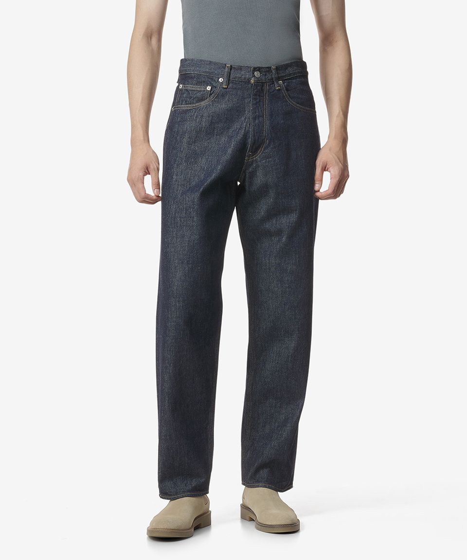 MUSINSA | AURALEE Hard Twist Denim Wide Pants - Indigo