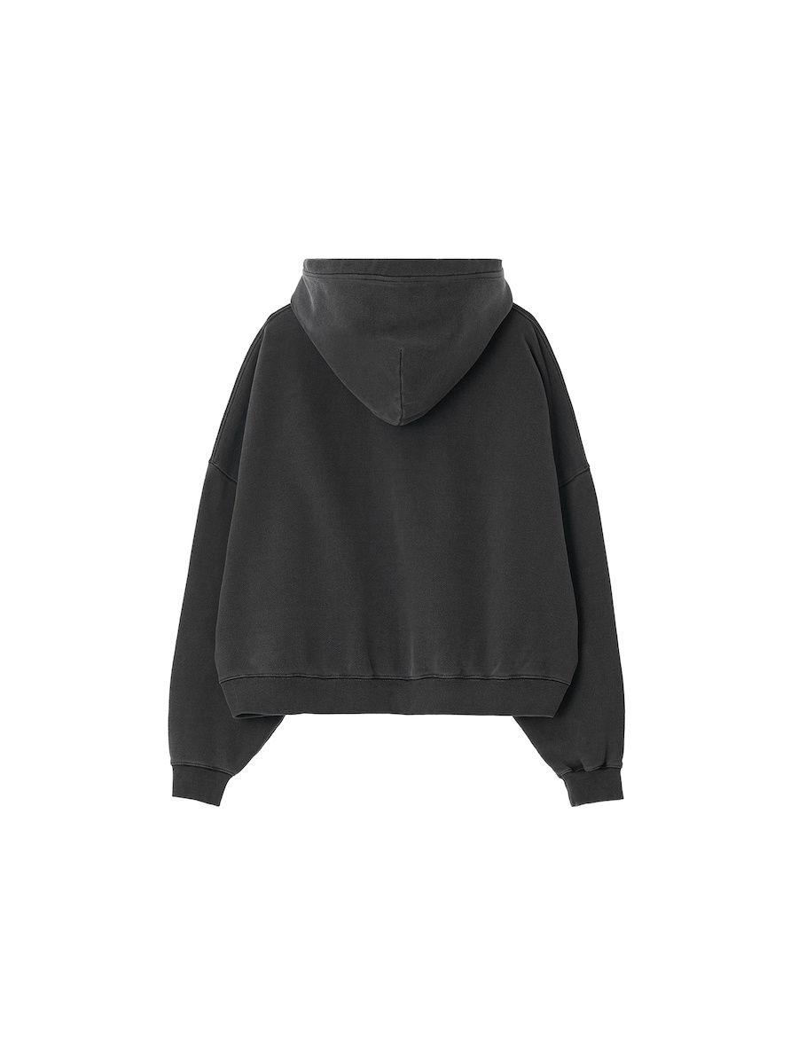 MUSINSA | GLOWNY G CLASSIC WASHED BOXY ZIP UP (CHARCOAL)