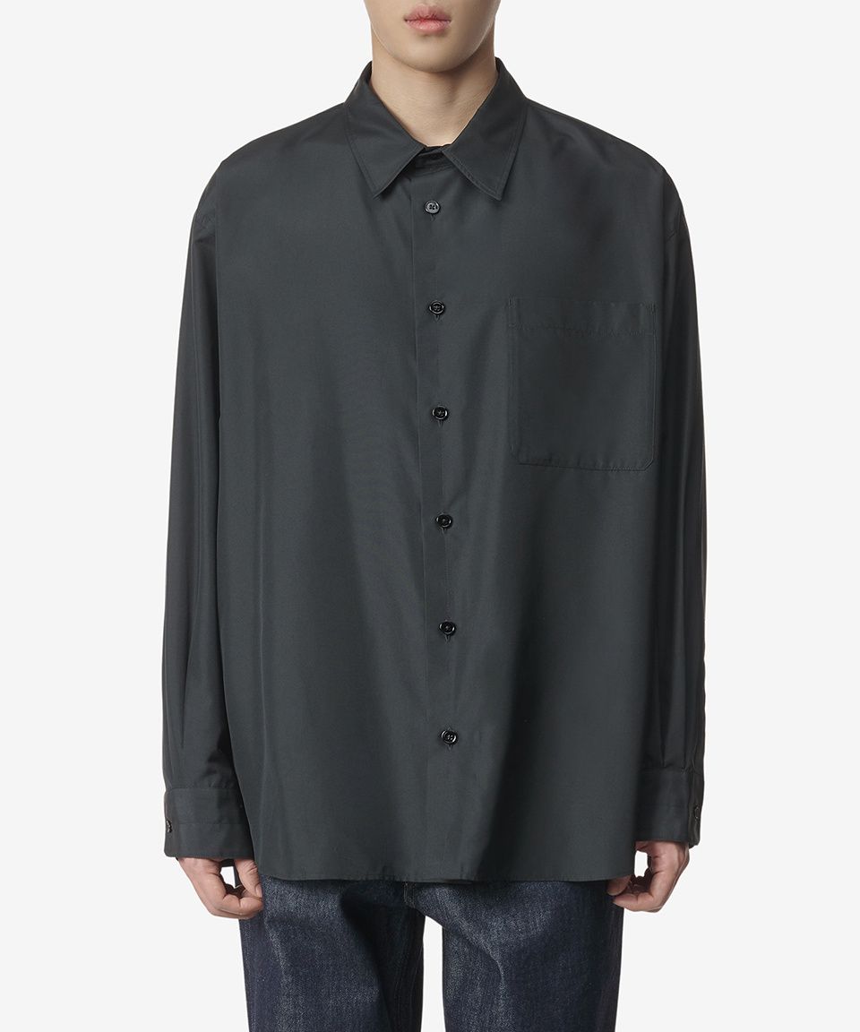 MUSINSA公式 | LEMAIRE リラックスドシャツ - アッシュブラック