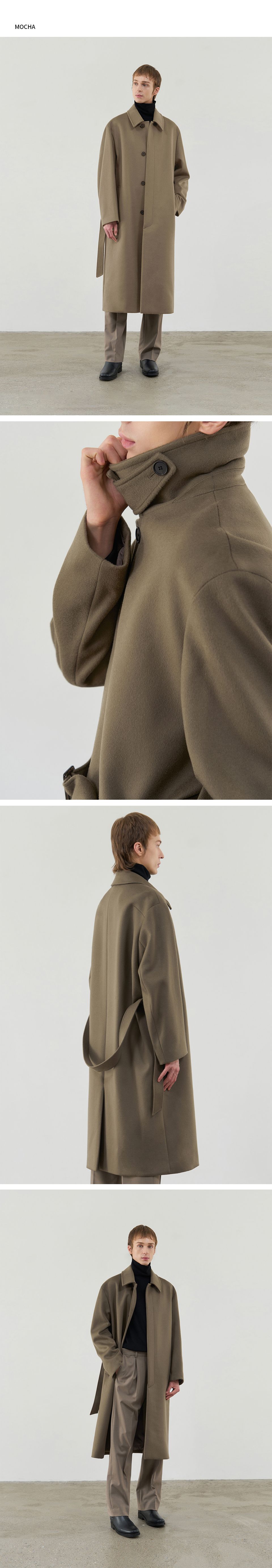 MUSINSA公式 | DRAW FIT プレミアピュアカシミヤバルマカンコート [モカ]