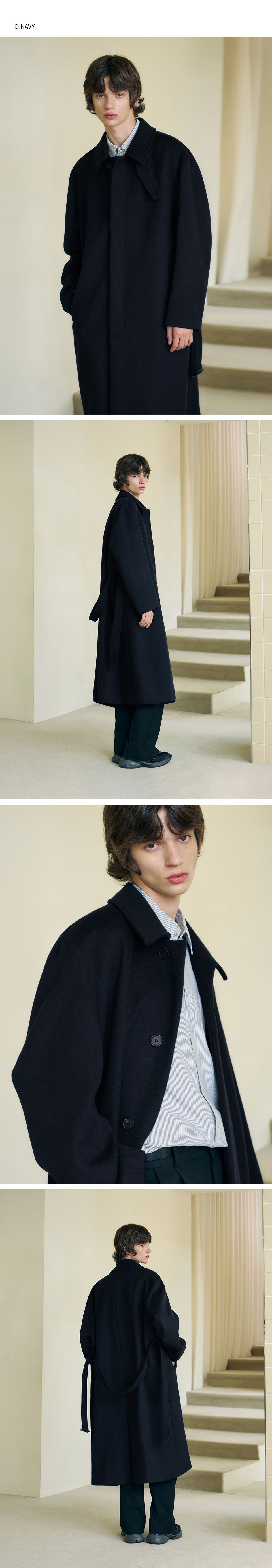 MUSINSA公式 | DRAW FIT プレミアピュアカシミヤバルマカンコート [モカ]