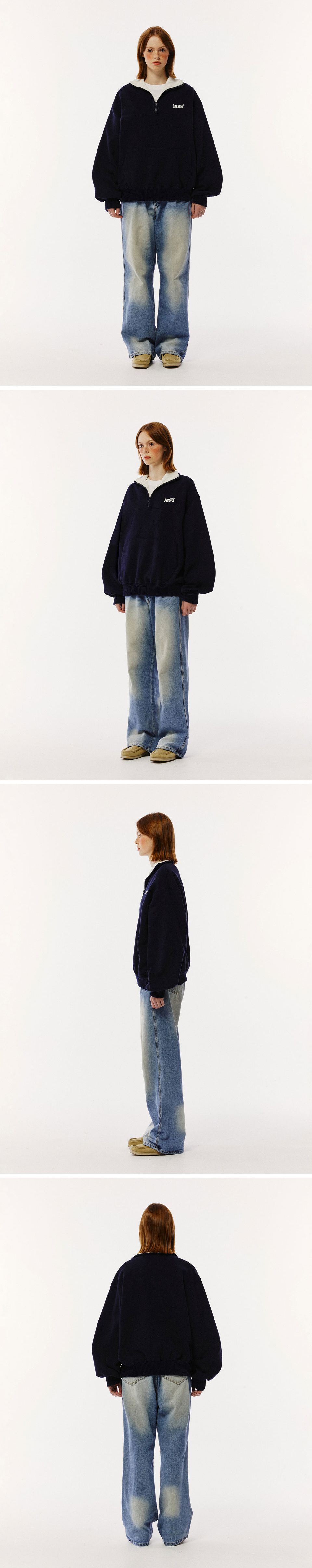 MUSINSA | 1993STUDIO Vintage Half Zip Up_Navy