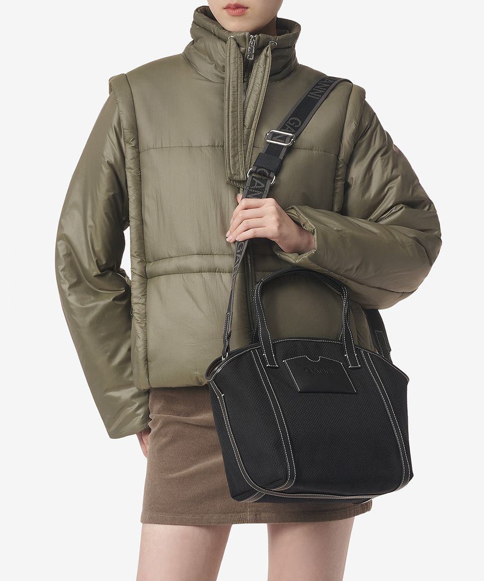 MUSINSA公式 | GANNI ロゴストラップキャンバス トートバッグ