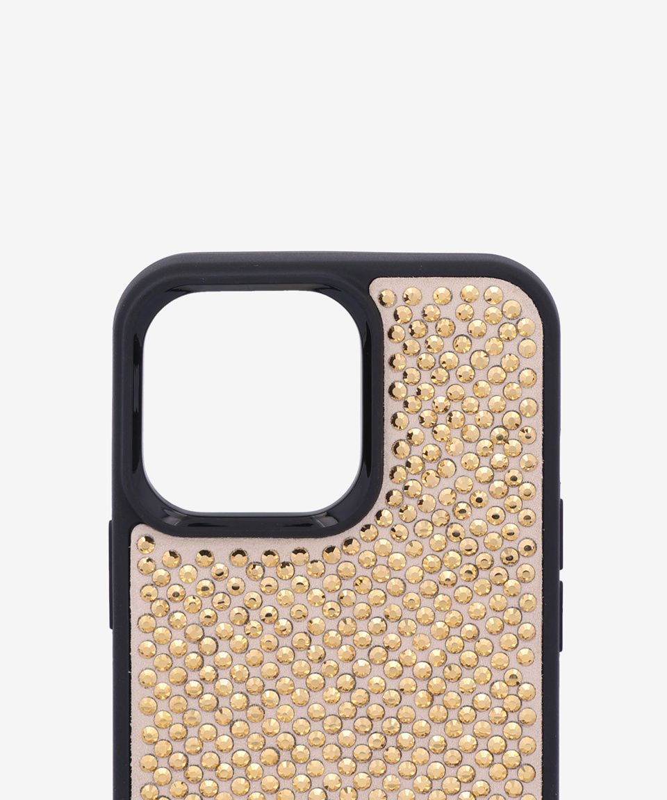 MUSINSA | PRADA Triangle Logo Rhinestone iPhone 13 Pro Case