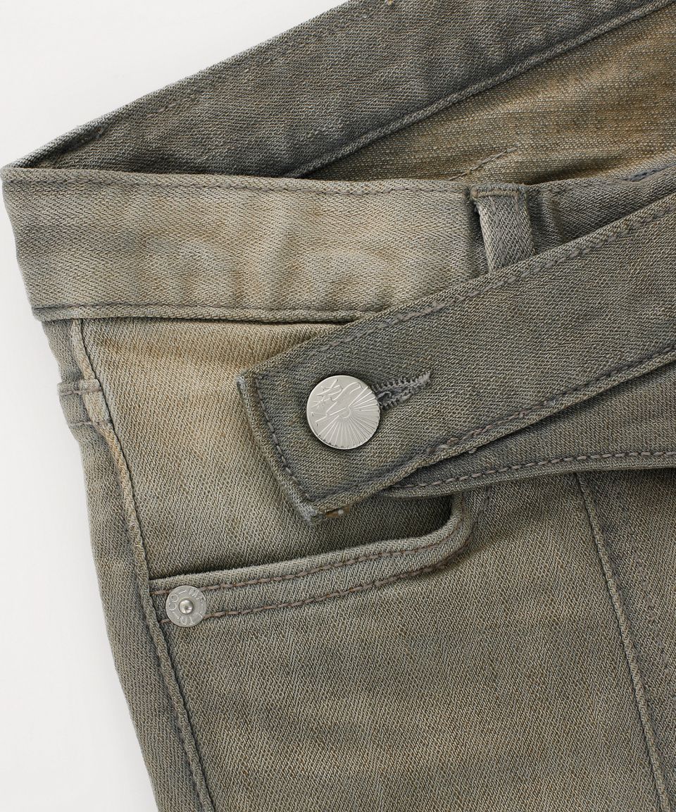 MUSINSA公式 | KASHIKO Low rise Washing Denim Pants
