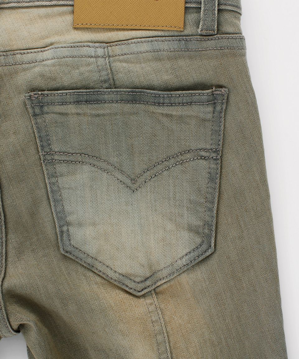 MUSINSA公式 | KASHIKO Low rise Washing Denim Pants