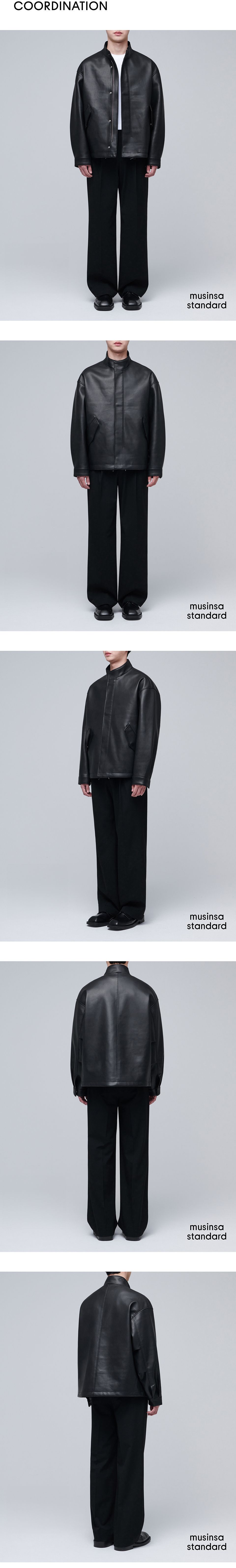 MUSINSA公式 | MUSINSA STANDARD ビーガンレザー特大クロップド