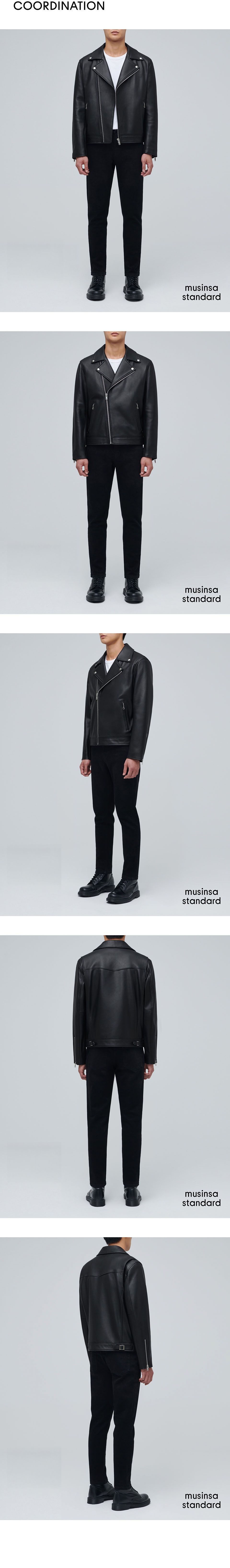 ジャケット・アウター MUSINSA STANDARD LAMBSKIN MOTORCYCLE MUSINSA | MUSINSA STANDARD LAMBSKIN BASIC MOTORCYCLE JACKET_BLACK