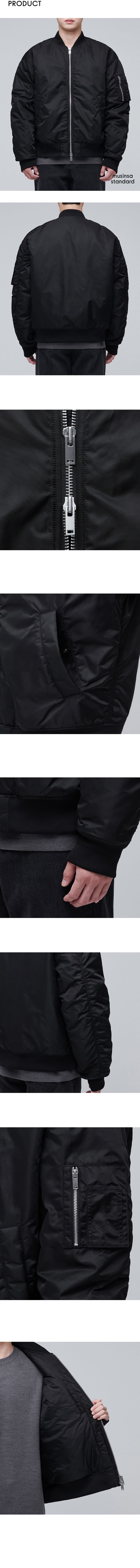 MUSINSA | MUSINSA STANDARD OVERSIZED MA-1 BOMBER JACKET_BLACK
