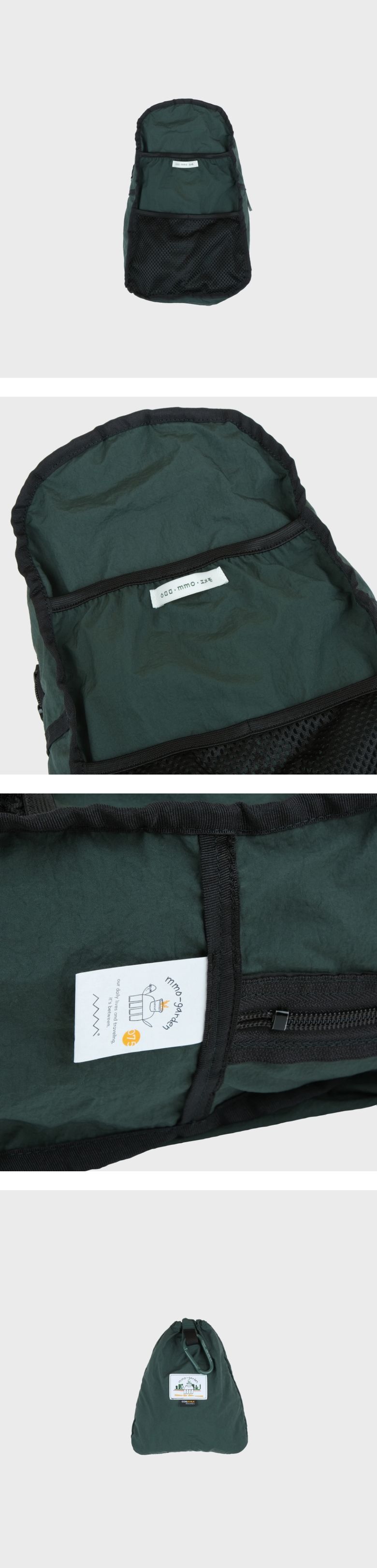 MUSINSA | MMOGARDEN mmo backpack 095 nylon wrinkle - forest green