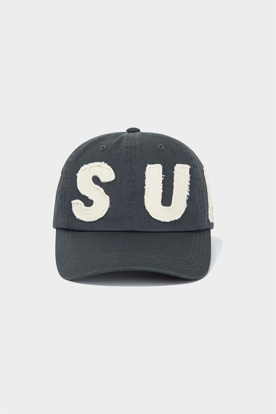 MUSINSA | SUNLOVE Cut Off Capital Cap Charcoal