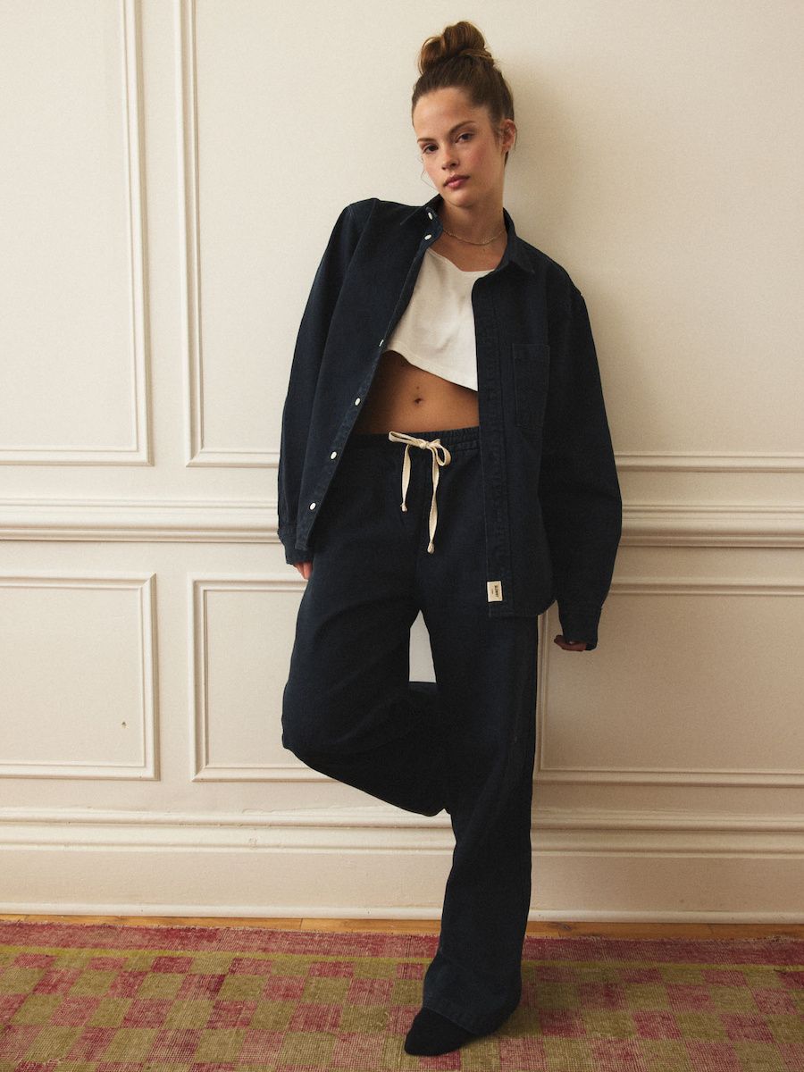 MUSINSA | GLOWNY G CLASSIC COTTON TWILL PANTS (BLACK)