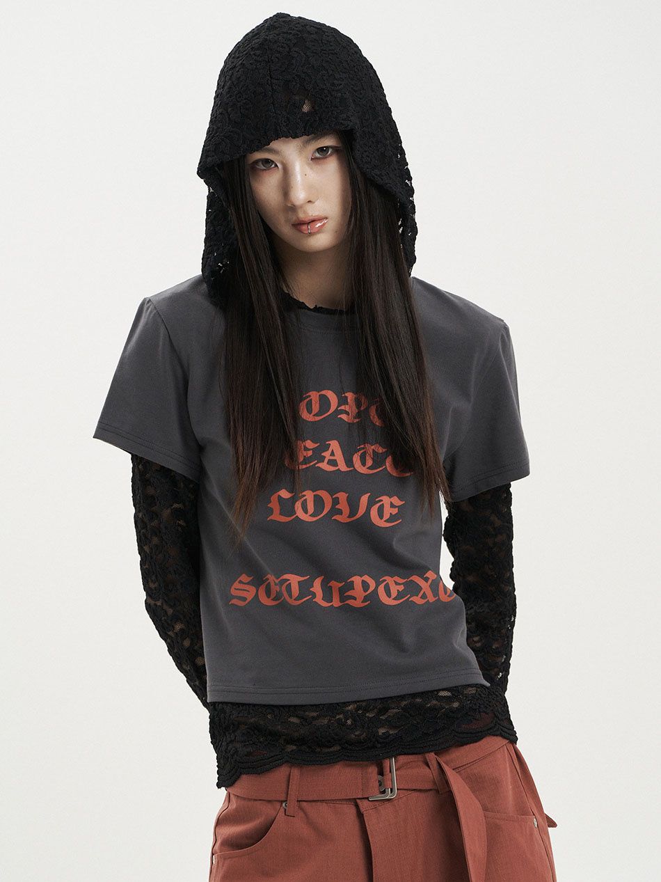 トップス MUSINSA LACE BUTTON HOODIE TOP MUSINSA公式 | SETUPEXE LACE BUTTON HOODIE TOP / BLACK