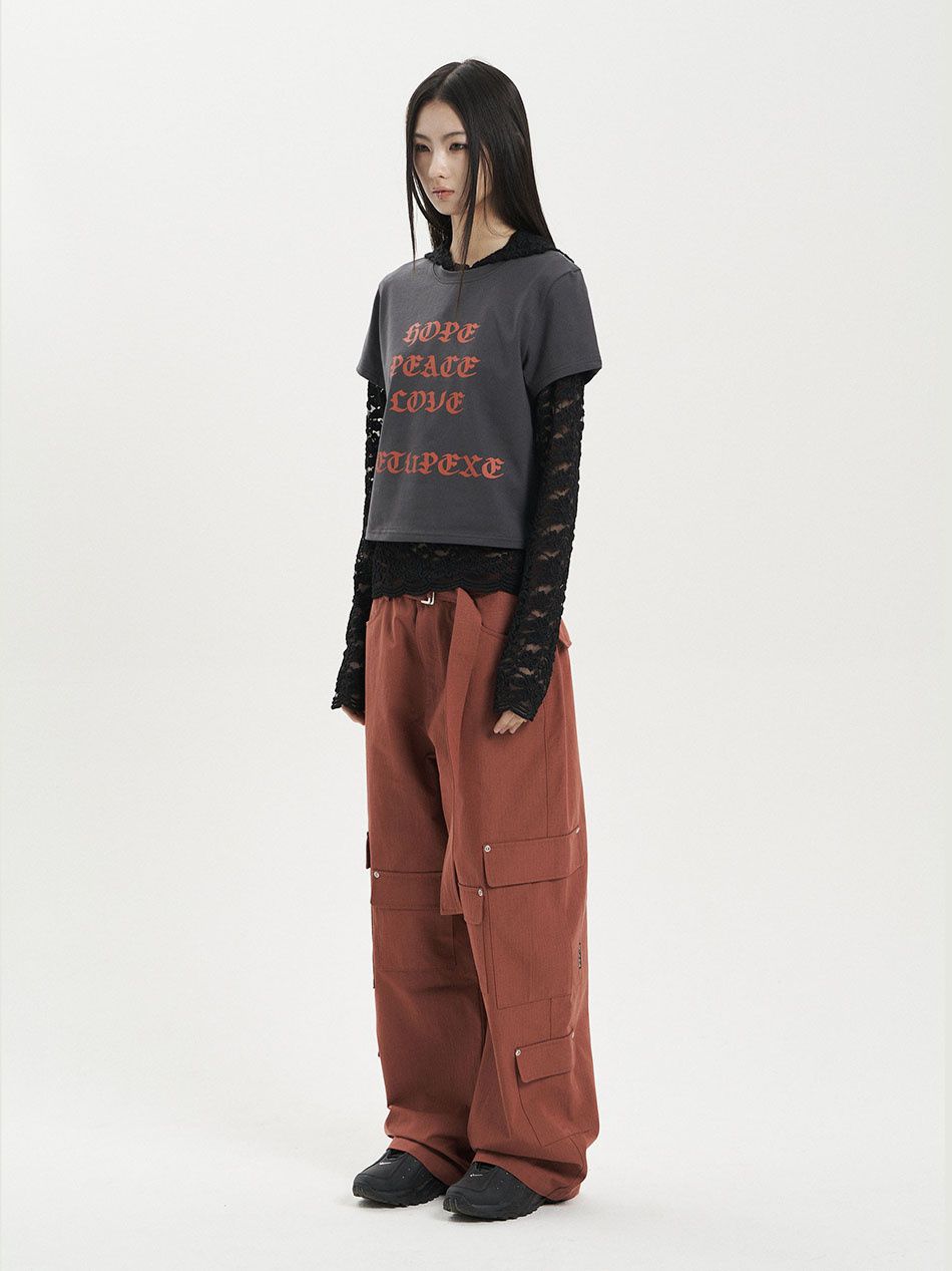 MUSINSA公式 | SETUPEXE LACE BUTTON HOODIE TOP / BLACK