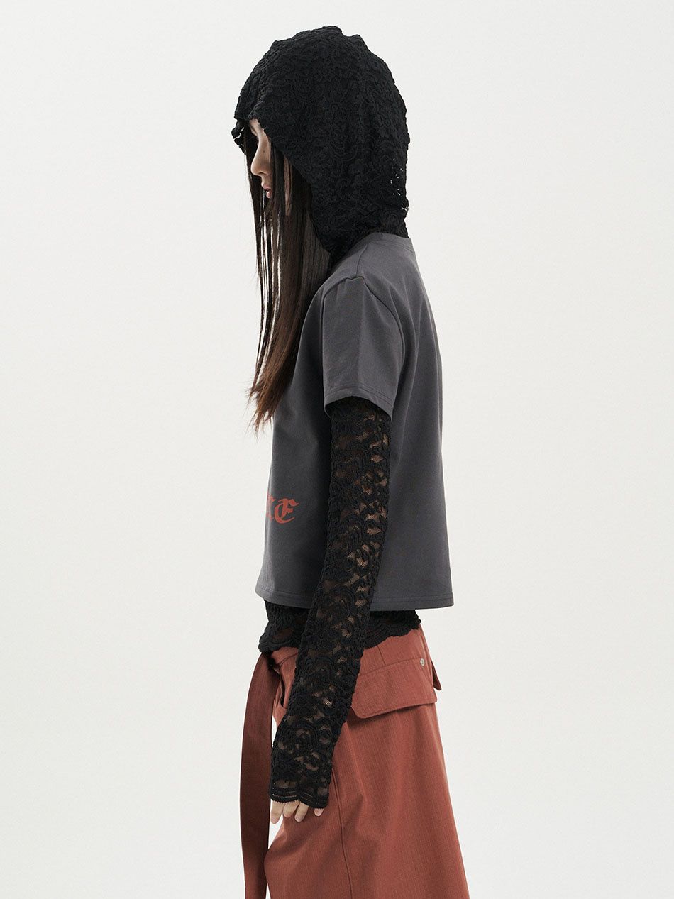 トップス MUSINSA LACE BUTTON HOODIE TOP MUSINSA公式 | SETUPEXE LACE BUTTON HOODIE TOP / BLACK