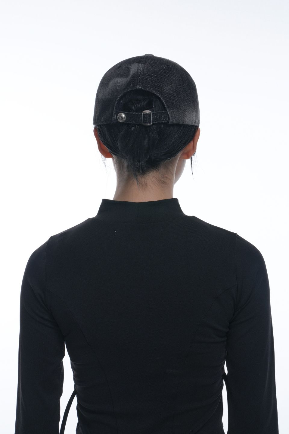 MUSINSA | GRAILZ DENIM OVAL LOGO CAP [BLACK]