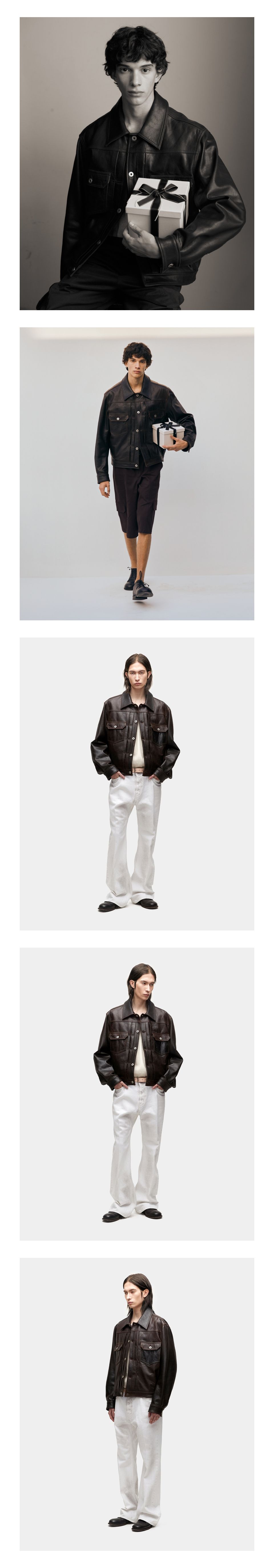 MUSINSA | COOR Lambskin pocket trucker jacket (dark brown)