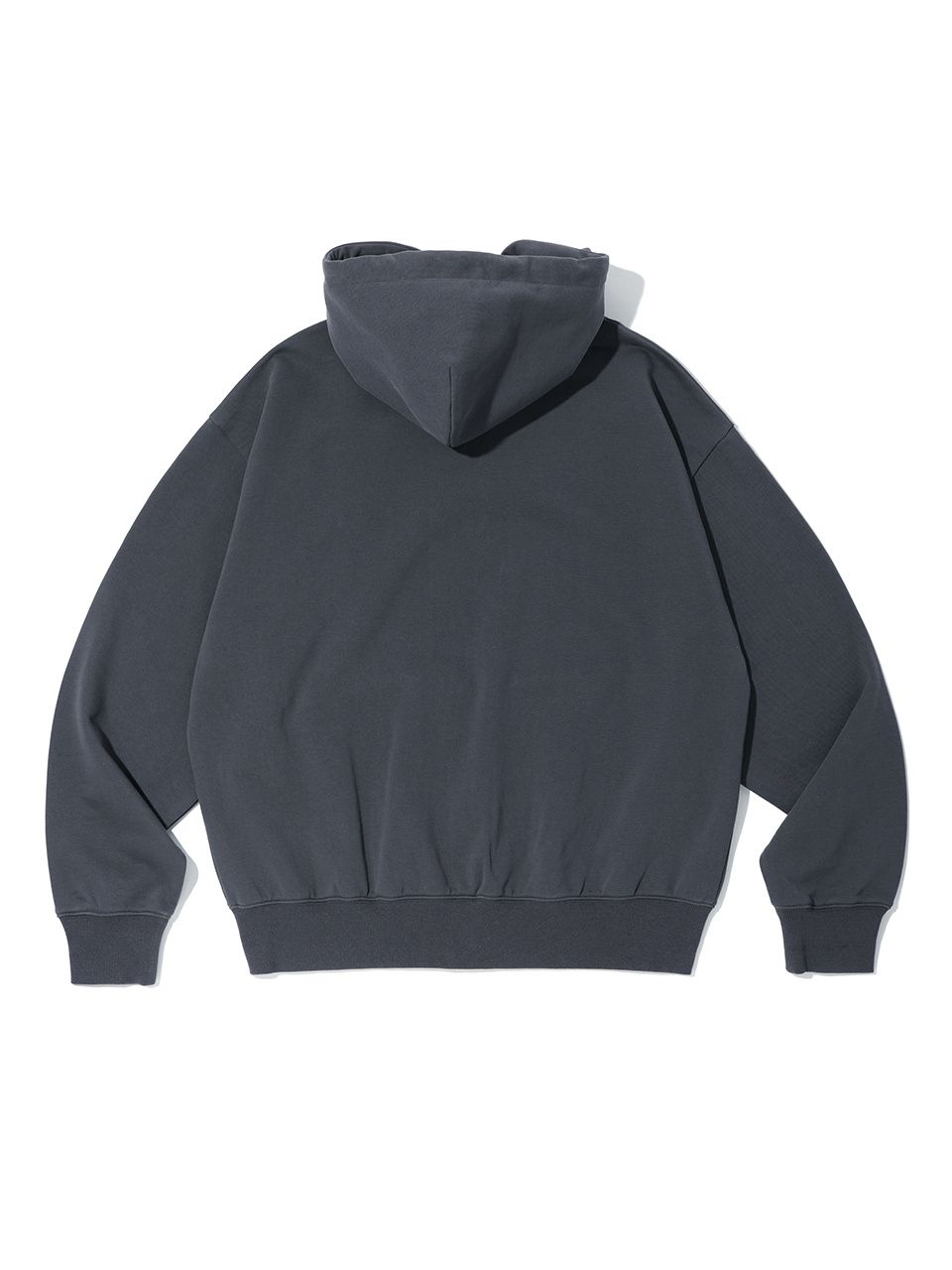 MUSINSA | YOUHEE RIBBON DETAIL HOOD ZIP-UP CHARCOAL
