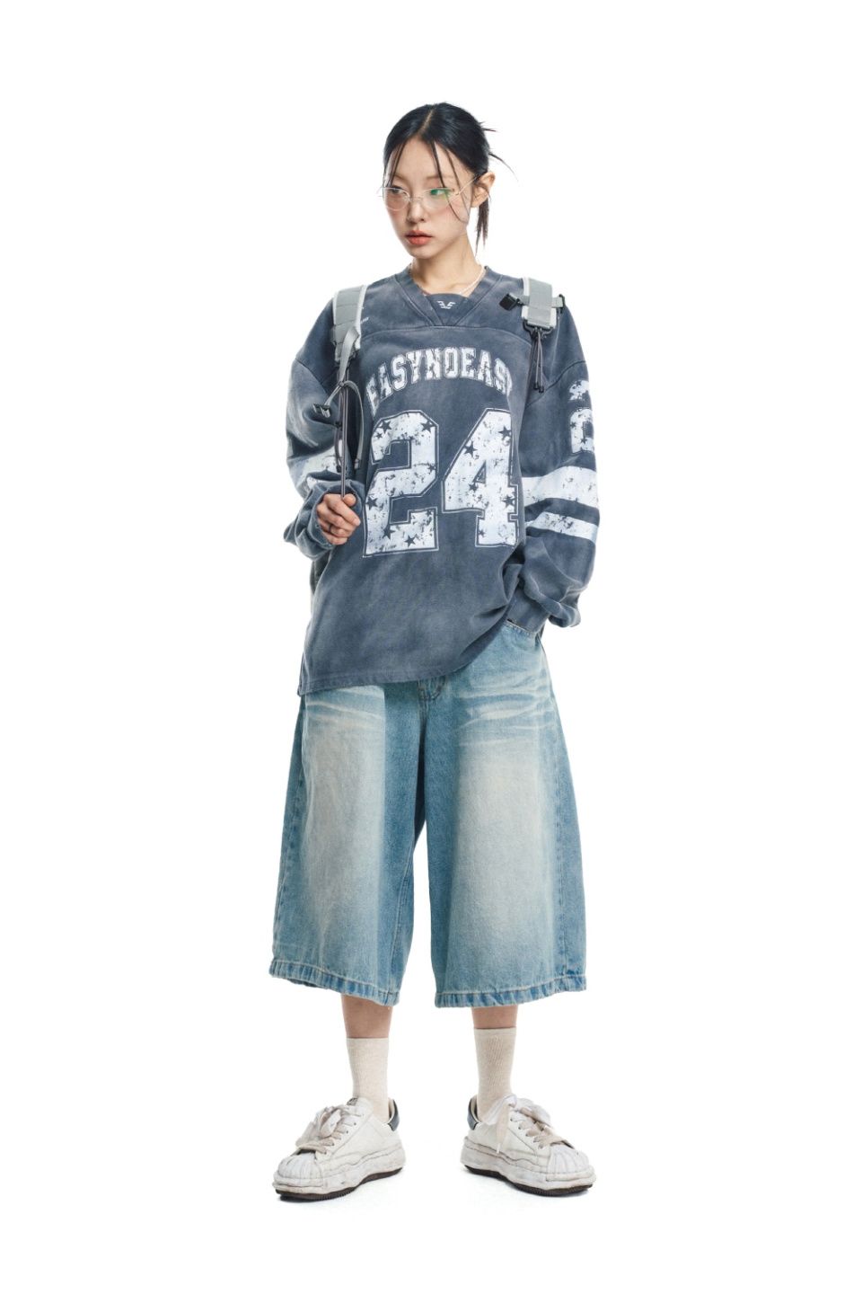 MUSINSA | EASY NO EASY 8-part denim Bermuda pants - 5 colors