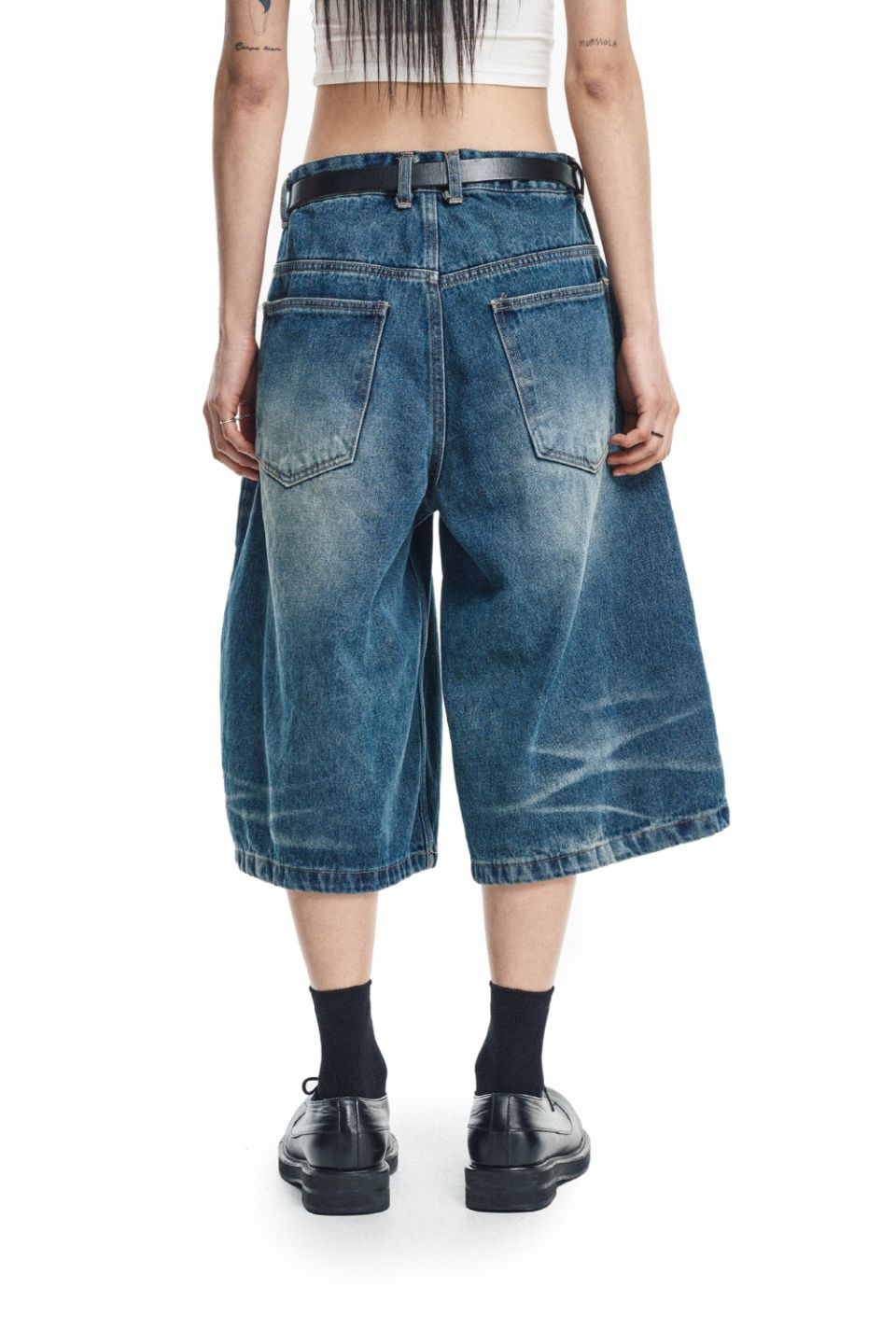 MUSINSA | EASY NO EASY 8-part denim Bermuda pants - 5 colors
